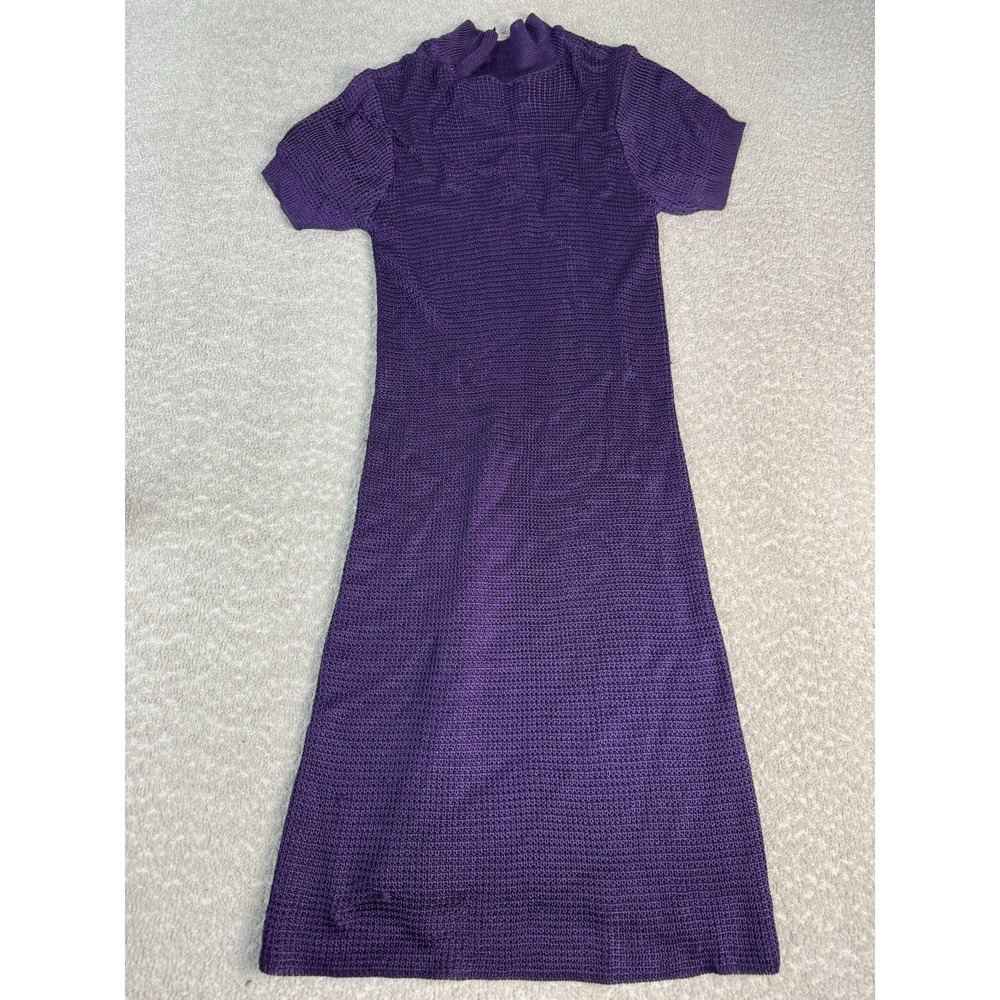Calle‎ Del Mar Women's Purple Short Sleeve Knit Polo Dress Size Medium - Picture 6 of 11